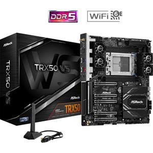 ASRock TRX50 WS moederbord RAID, 2,5Gb-LAN, WLAN, BT, Sound, ATX