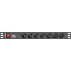 Lanberg PDU-07F-0200-IEC-BK energiedistributie 7 AC-uitgang(en) 1U Zwart