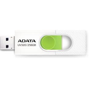 Adata UV320 USB flash drive 256 GB USB Type-A 3.2 Gen 1 (3.1 Gen 1) Groen, Wit