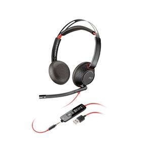 POLY Blackwire C5220 On Ear Headset kabelgebunden Stereo Schwarz Headset