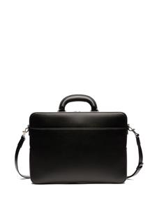 Bally Leren laptophoes met logoprint - Zwart