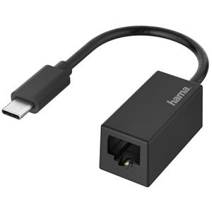 Hama NETWERK-ADAPTER, USB-C-STEKKER - LAN/ETHERNET-AANSLUITING, GIGABIT-ETHERNET Wifi adapter