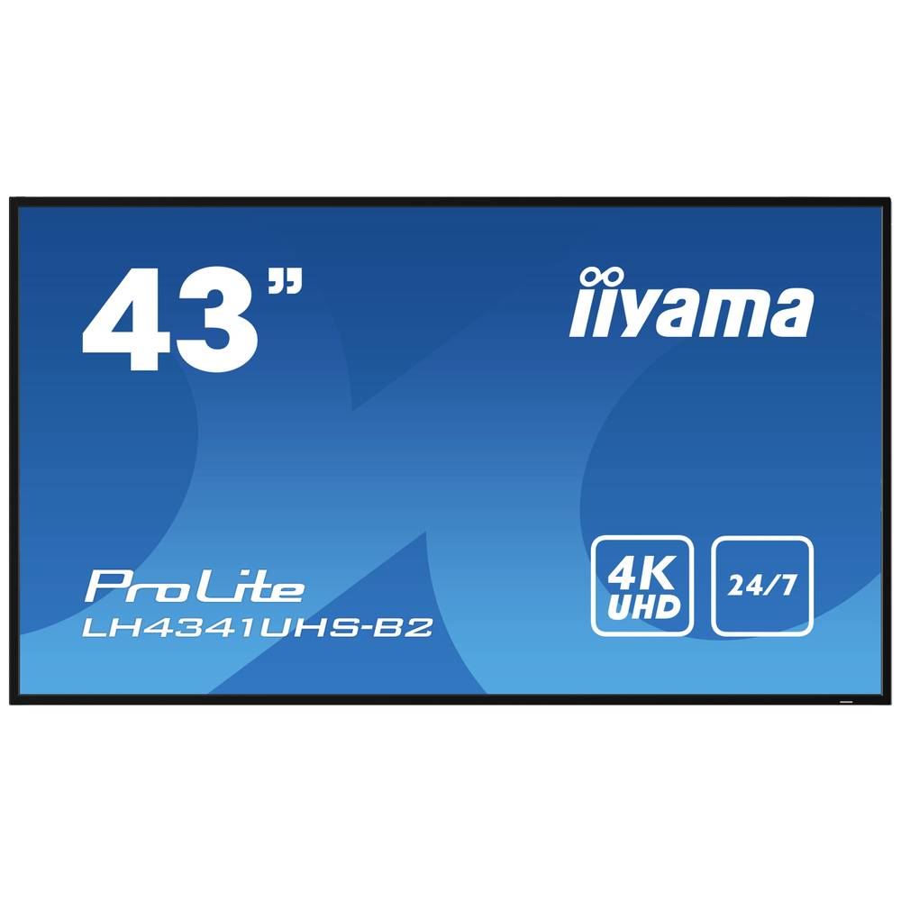 Iiyama ProLite LH4341UHS-B2 Digital Signage display Energielabel: G (A - G) 108 cm 42.5 inch 3840 x 2160 Pixel 24/7