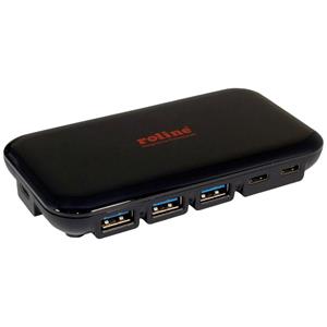 Roline USB 3.2 Gen 2-hub Zwart