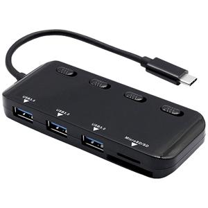 Roline USB 3.2 Gen 1 hub, triple, type C aansluitkabel