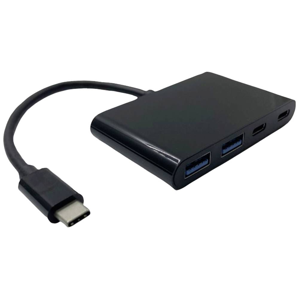 Value USB 3.1 Gen 1-hub 4 poorten Zwart
