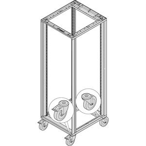 Schroff 27230069 19 inch Wielen voor patchkast