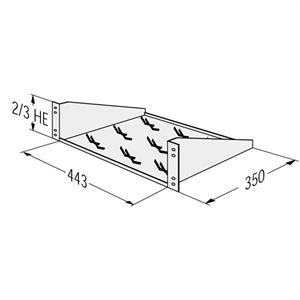 Apranet 26519202 19 Zoll Netzwerkschrank-Bodenblech 2 HE