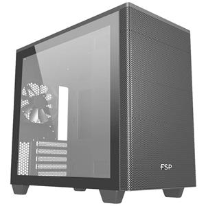 fspfortron FSP Fortron CST360B/W Midi-Tower PC-Gehäuse Schwarz 2 vorinstallierte Lüfter