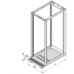 Schroff 27230146 19 inch Sokkel voor patchkast