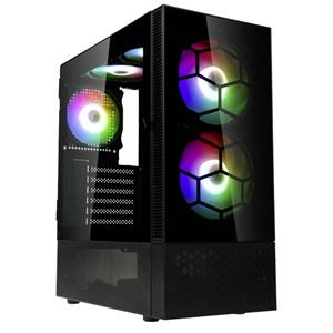 Kolink Observatory MX Glass ARGB Midi Tower Case - Black Midi-tower PC-behuizing, Gaming-behuizing Zwart