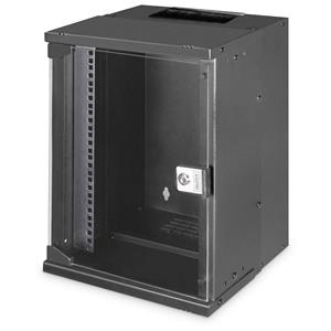 DN-49103 10inch-wandkast 9 HE Zwart, Zwart (RAL 9005)