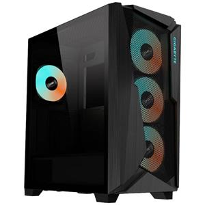 Gigabyte C301G V2 Midi-tower PC-behuizing Zwart Stoffilter, Geïntegreerde verlichting