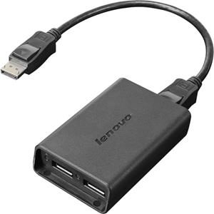 Lenovo 0B47092 DisplayPort Adapter [1x DisplayPort stekker - 2x DisplayPort bus] Meerdere kleuren