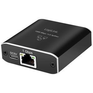 logilinkprofessional LogiLink Gigabit Ethernet Splitter, RJ45/USB-C - 2x RJ45