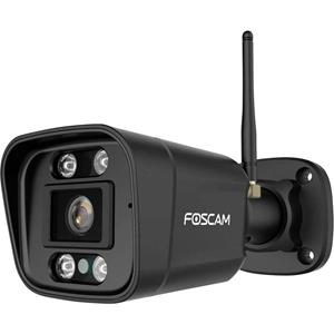 Foscam V8P WLAN Überwachungskamera Schwarz 8MP (3840x2160), Dualband-WLAN, Integrierter Scheinwerfer und Alarmsirene