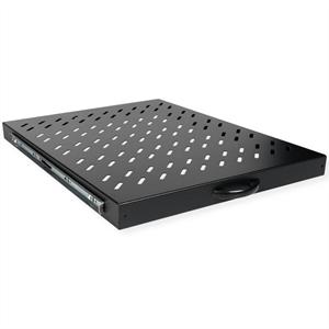 Roline 19-inch plank 1 U , Uitschuifbaar 550mm diep 25 kg zwart