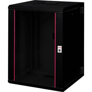 Roline 19-inch wandbehuizing Pro 16 U, 600x600 BxD tweedelig draaibaar zwart