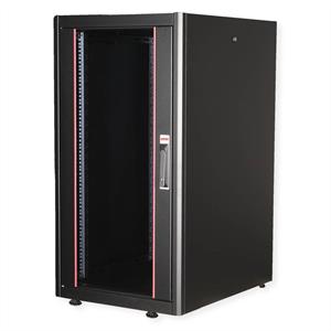 Roline 19-inch netwerkkast Basic 22 U, 600x800 BxD Glazen deur zwart