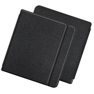 Lunso Kobo Forma hoes (8 inch) - Vegan Saffiano Leren sleepcover - Zwart
