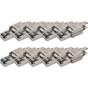 DIGITUS Feldstecker, Kat. 8.1, geschirmt, 10er Set