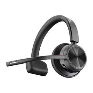 HP Poly HP Inc. Voyager 4320 UC Stereo On Ear headset Computer Bluetooth Stereo Zwart Noise Cancelling Volumeregeling, Incl. oplaad- en dockingstation