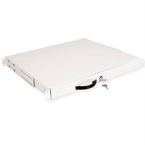Roline 19-inch toetsenbordlade 1 U, 400mm diep afsluitbaar grijs