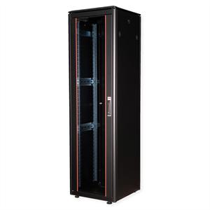 Roline 19-inch netwerkkast Pro 42 U, 600x600 BxD Glazen deur zwart