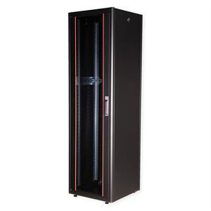 Roline 19-inch netwerkkast Basic 42 U, 600x600 BxD Glazen deur zwart