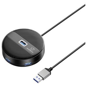 Renkforce RF-USBH-400 USB 3.0-hub 4 poorten Zwart (mat)