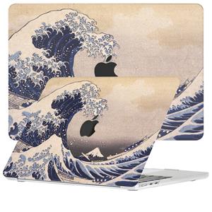 Lunso MacBook Air 13 inch (2022-2024) cover hoes - case - Hokusai's Great Wave