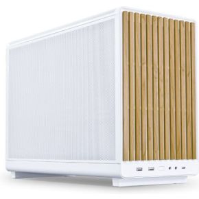 Lian Li DAN Cases A3-mATX Wood Edition PC-Gehäuse, Micro-ATX - Buche, weiß Micro-tower Behuizing, Gaming-behuizing, PC-behuizing Wit