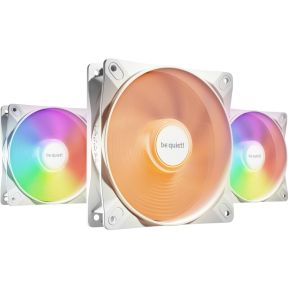 BeQuiet LIGHT WINGS LX 120mm PWM high-speed White Triple-Pack PC-ventilator Wit (b x h x d) 120 x 120 x 25 mm Incl. LED-verlichting