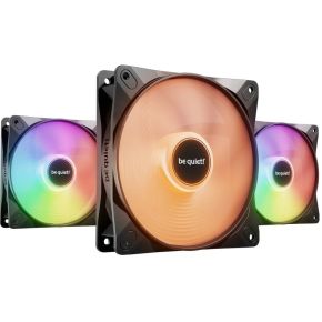 BeQuiet LIGHT WINGS LX 120mm PWM Triple-Pack PC-ventilator Zwart (b x h x d) 120 x 120 x 25 mm Incl. LED-verlichting