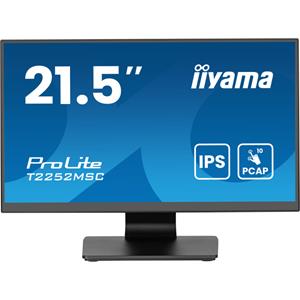 Iiyama ProLite T2252MSC-B2AG Touchscreen monitor Energielabel: D (A - G) 54.6 cm (21.5 inch) 1920 x 1080 Pixel 16:9 5 ms HDMI, DisplayPort, Audio-Line-out, USB