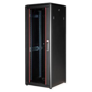 Roline 19-inch netwerkkast Pro 32 U, 600x600 BxD Glazen deur zwart