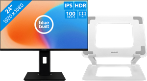 BlueBuilt 24 inch Full HD +  Verstelbare Laptopstandaard 10 - 17 Inch