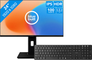 BlueBuilt 24 inch Full HD +  Draadloos Bluetooth Toetsenbord Pro QWERTY