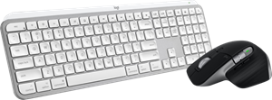 Logitech MX Keys S for Mac Qwerty Wit +  MX Master 3S voor Mac Space Grey
