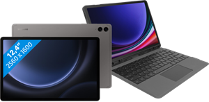 Samsung Galaxy Tab S9 FE Plus 128GB Wifi Grijs + Toetsenbord Hoes QWERTY
