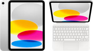 Apple iPad (2025) 11 inch 128GB Wifi Zilver +  Magic Keyboard Folio QWERTY Wit