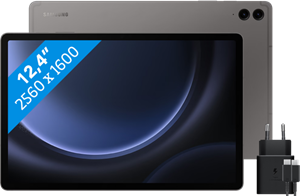 Samsung Galaxy Tab S9 FE Plus 128GB Wifi en 5G Grijs +  Oplader