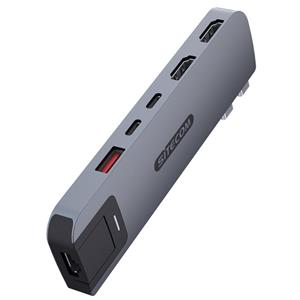 Sitecom MacBook Pro Multiport Hub 6 in 2 Grijs