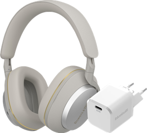 Bowers & Wilkins Px7 S2e Grijs + BlueBuilt Power Delivery Oplader met Usb C Poort 20W Wit