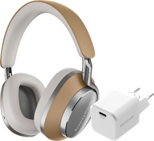 Bowers & Wilkins Px8 Bruin + BlueBuilt Power Delivery Oplader met Usb C Poort 20W Wit