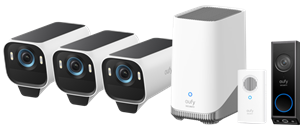 Eufy Cam S3 Pro 3-Pack + Video Doorbell E340 + Chime