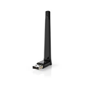 Nedis USB-A - Wi-Fi | Dongle | n.v.t. | USB2.0 High Speed/AC600 (600 Mbps)/2.4 GHz/5 GHz | 
