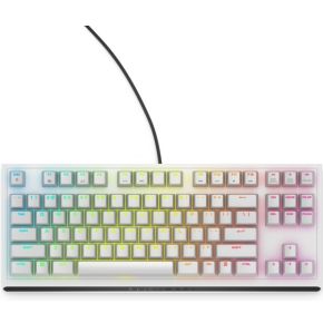 Dell Alienware AW420K - keyboard - tenkeyless - QWERTY - US - lunar light - Gaming toetsenbord - Engels - VS - Wit