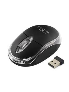 Esperanza TITANUM WIRELESS OPTICAL MOUSE 2.4GHz 3D USB CONDOR BLACK - Ergonomische muis - Optisch - 3 knoppen - Zwart