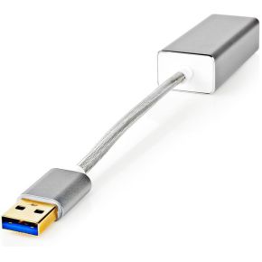 Nedis USB-Adapter | USB 3.2 Gen 1 | USB Type-A | RJ45 Female | Verguld | Recht | 0.20 m | Rond | Gebre
